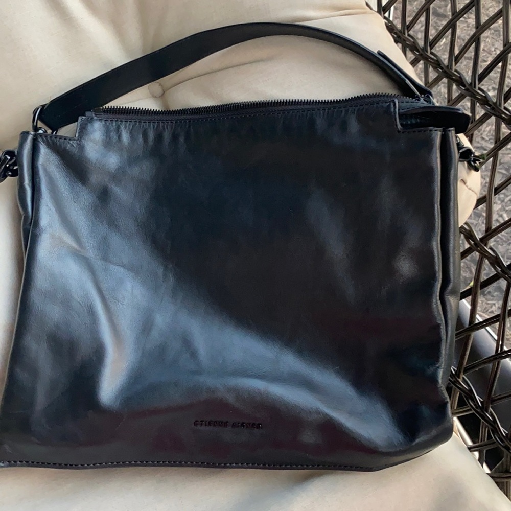 Etienne Aigner shoulder bag, leather red suede